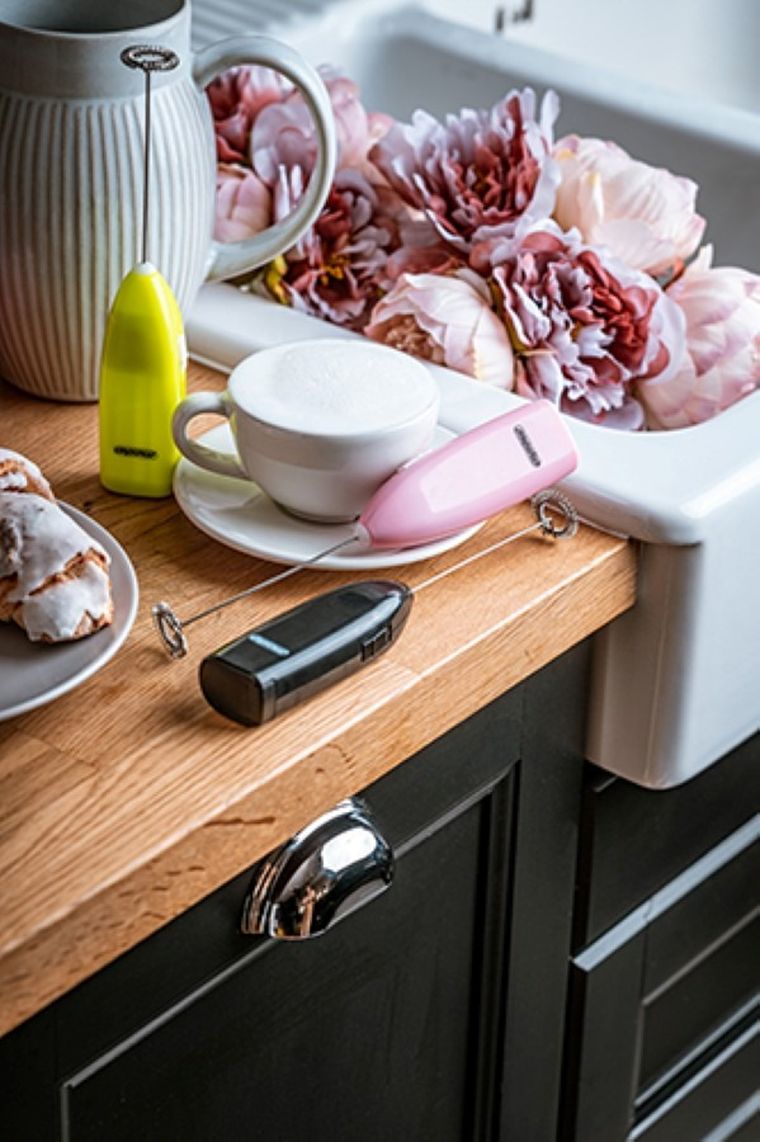 Mesko, spieniacz do mleka, MS 4493p, różowy