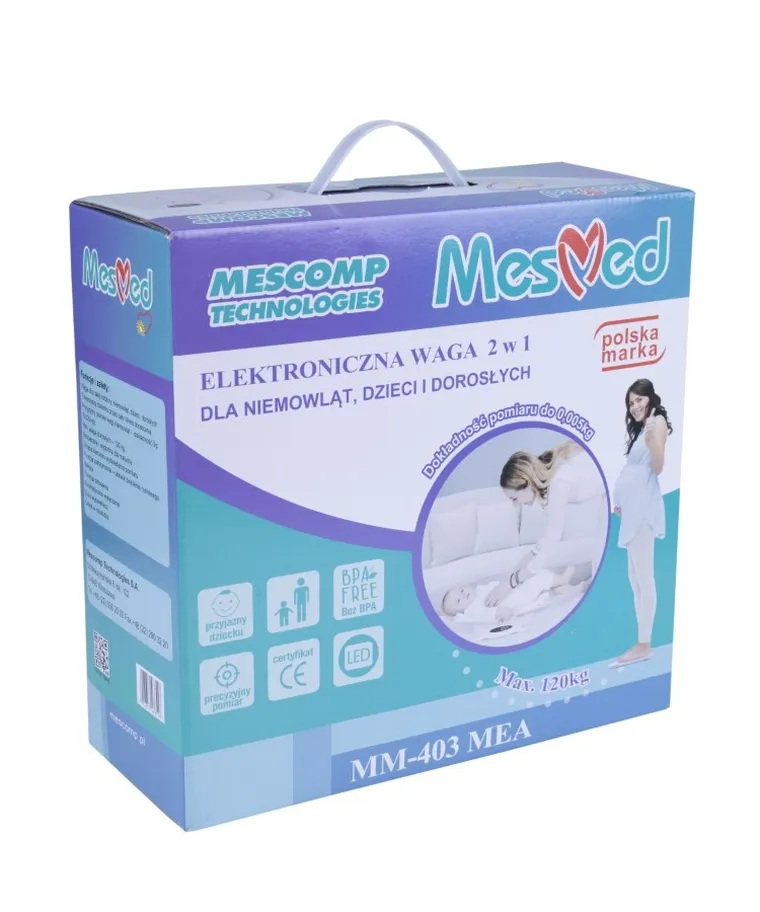 MesMed, Mea, elektroniczna waga dla niemowląt i dorosłych, 2w1