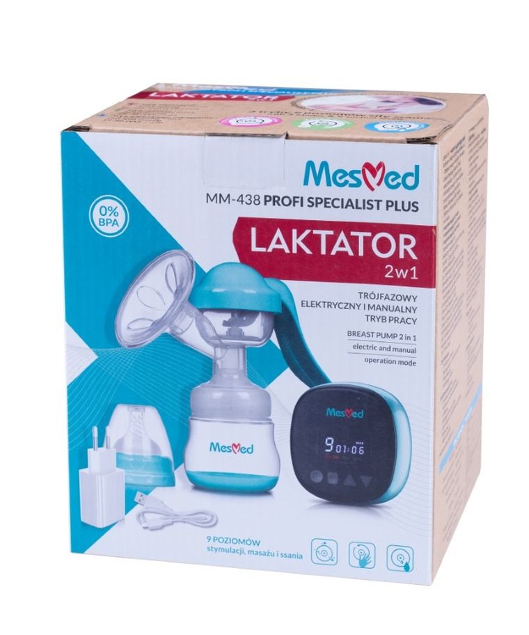 MesMed, Profi Specjalist Plus, laktator elektryczny, manualny, 2w1