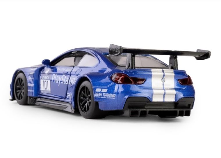 Metal Speed Zone, BMW M6 GT3, pojazd, model metalowy, niebieski, 1:44