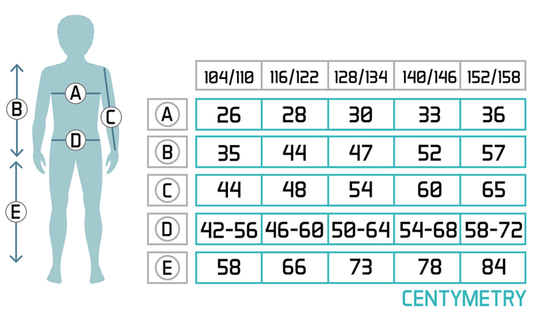 Meteor, bielizna termoaktywna dziecięca, szary, rozmiar 152-158