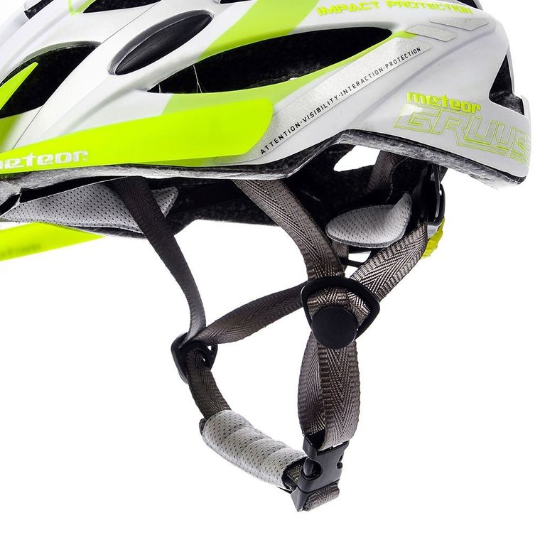 Meteor, Gruver, kask rowerowy, rozmiar M, 55-58 cm, biało-zielony