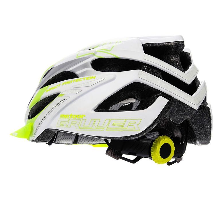 Meteor, Gruver, kask rowerowy, rozmiar S, 52-56 cm, biało-zielony