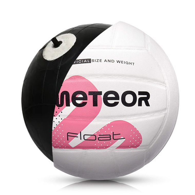 Meteor, piłka siatkowa, PVC, różowy