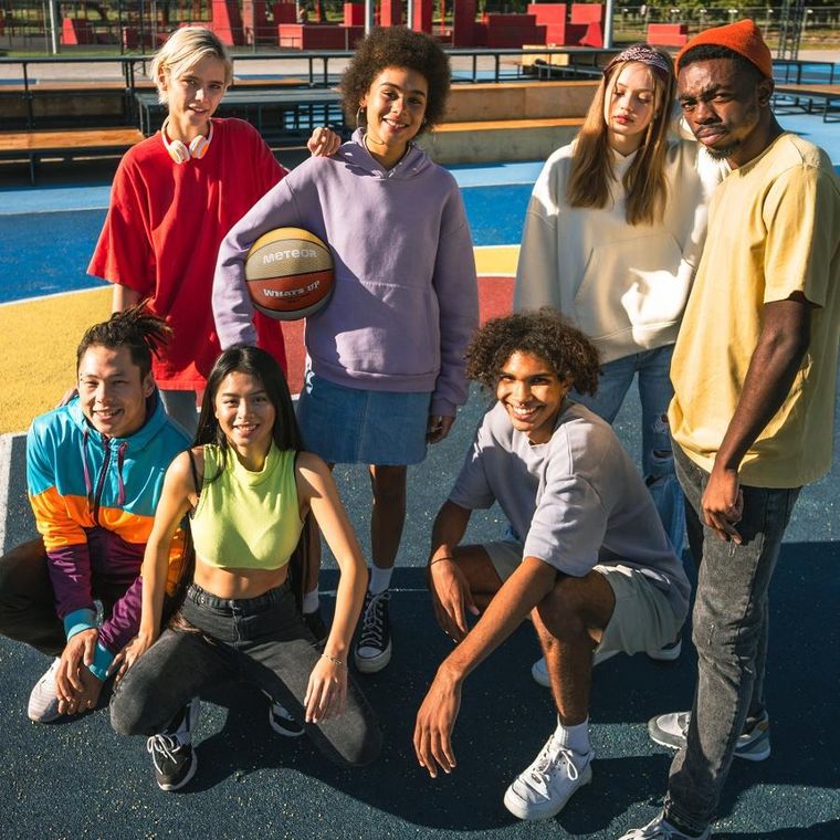 Meteor, What's up, piłka koszykowa, pomarańczowo-beżowy, rozmiar 7