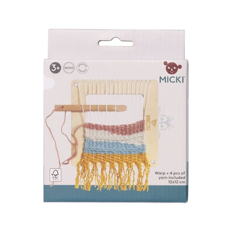 Micki, krosno kwadratowe, ramka do tkania, zestaw kreatywny