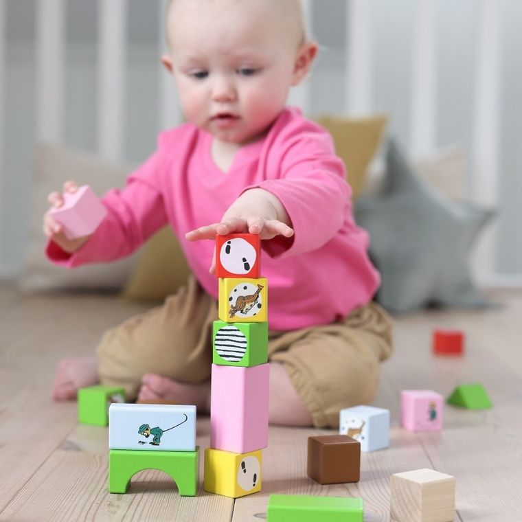 Micki, Pippi, klocki drewniane, 30 elementów