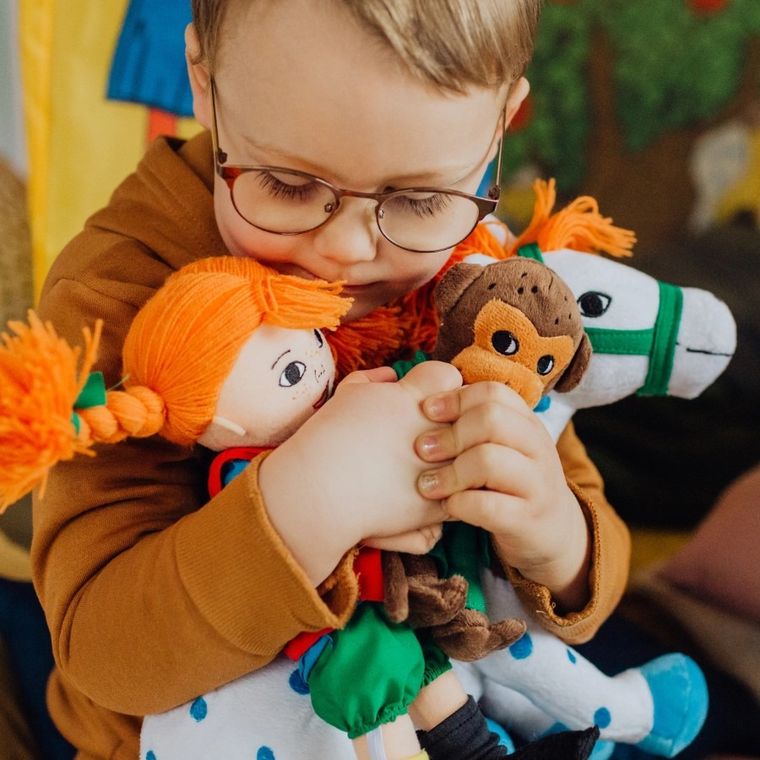 Micki, Pippi Pończoszanka, lalka szmaciana, 30 cm