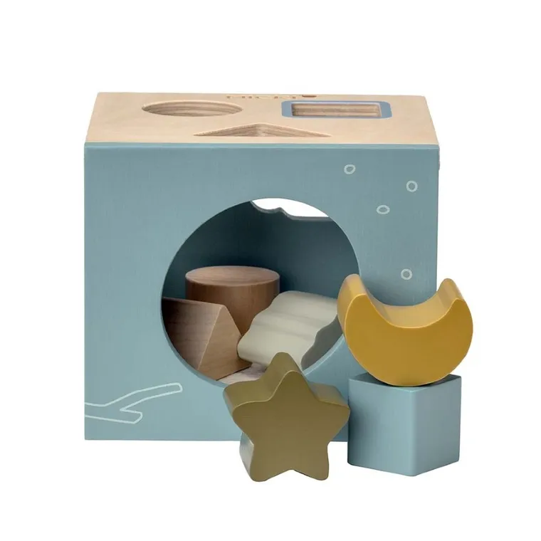 Micki, sorter drewniany, niebieski