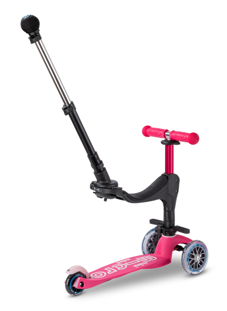 Micro Mobility, Mini 3w1 Deluxe Plus, hulajnoga 3-kołowa, pink