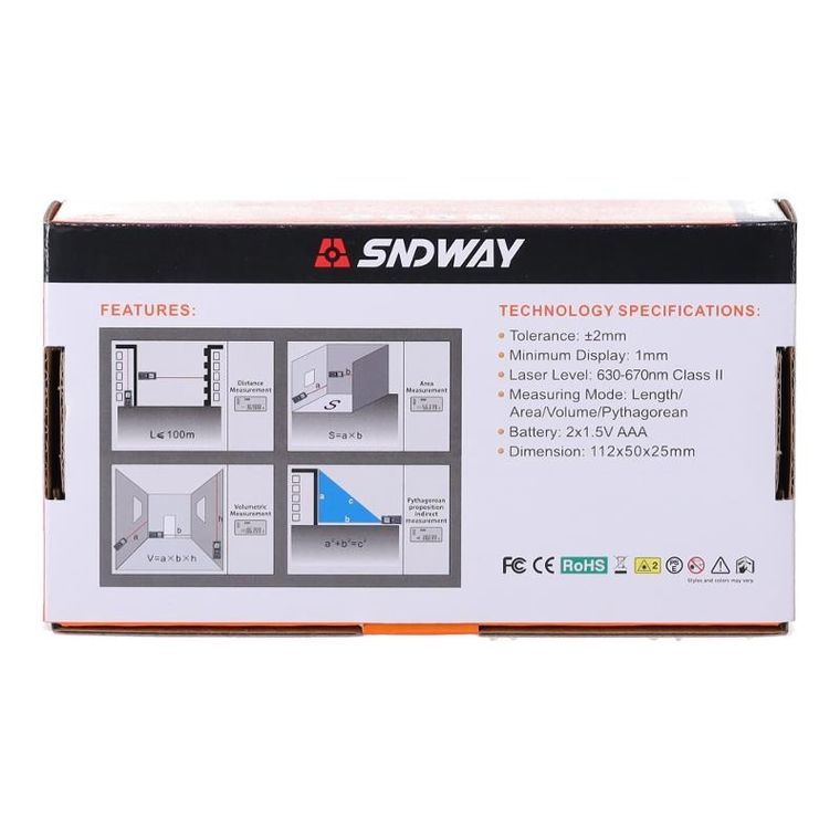 Miernik odległości, laserowy, 40 m