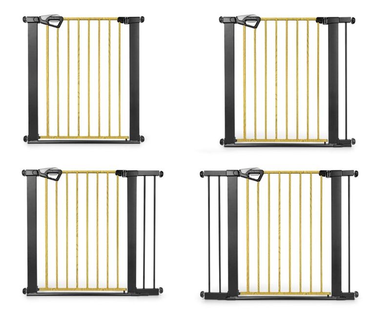 Milly Mally, Guardy, barierka zabezpieczająca na schody z rozszerzeniami, black natural, 76-104 cm