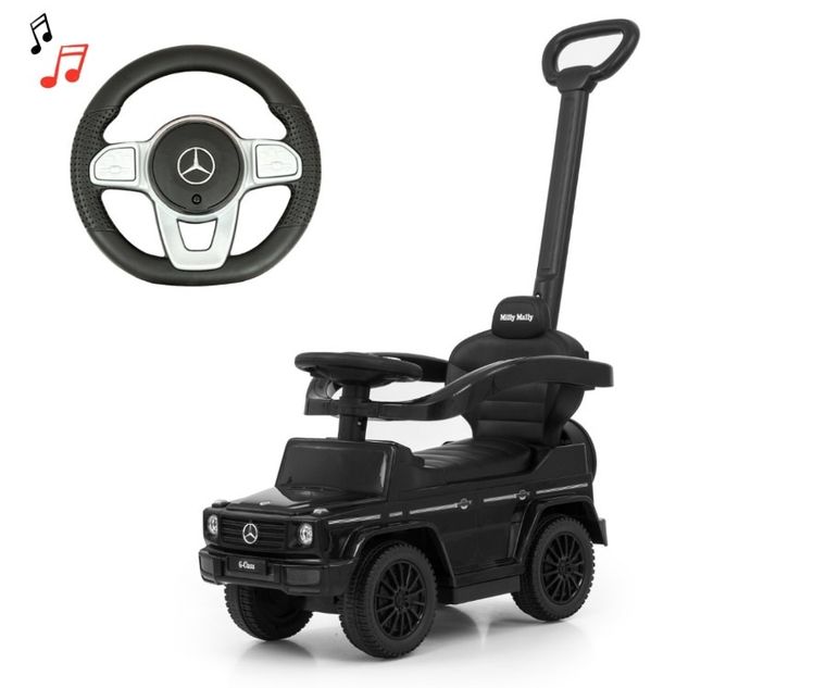Milly Mally, Mercedes-Benz, G350d, jeździk z rączką, Black