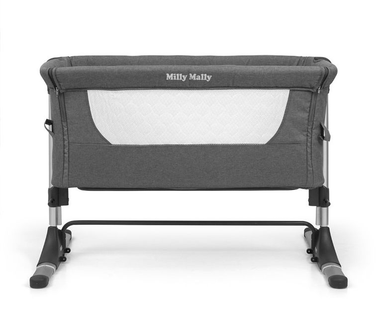Milly Mally, Side by Side, łóżeczko dostawne, Stone