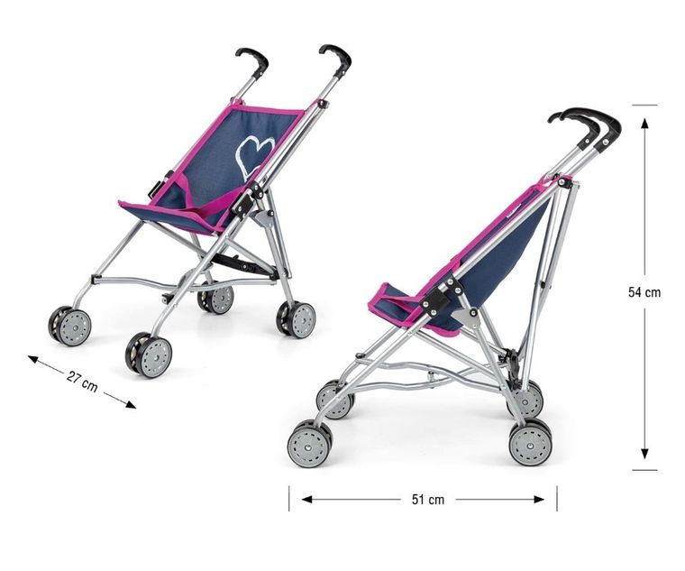 Milly Mally, wózek dla lalek, Julia Prestige Navy
