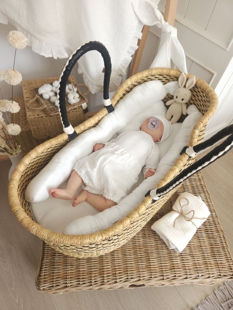 MimiNu, Duo, zestaw do gondoli, kosza Mojżesza, muślin, śmietanka