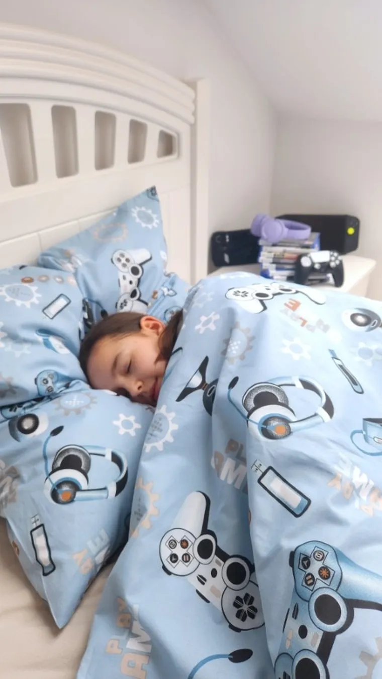 MimiNu, Gamer, 2-częściowy komplet pościeli, 160-200 + 70-80 cm