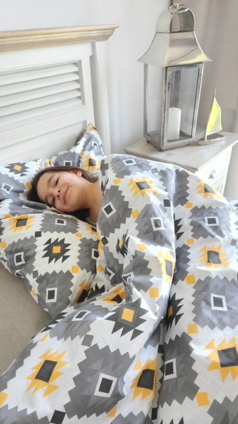 MimiNu, Loft, 3-częściowy komplet pościeli, 160-200 + 2 poszewki, 70-80 cm