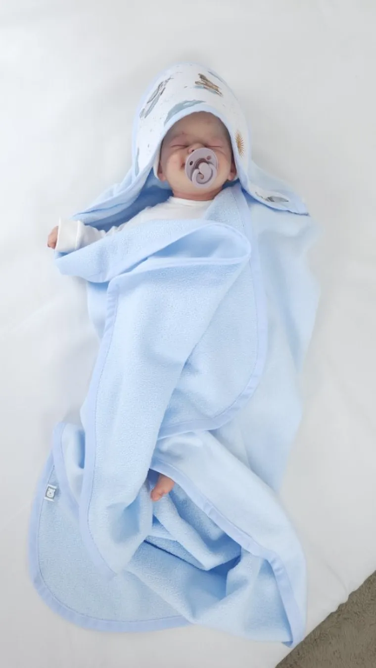 MimiNu, Misie, okrycie kąpielowe termofrotte, błękit