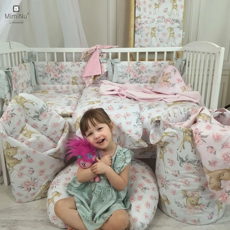 MimiNu, Sarenki, 2-częściowy komplet pościeli, różowy, 100-135 cm