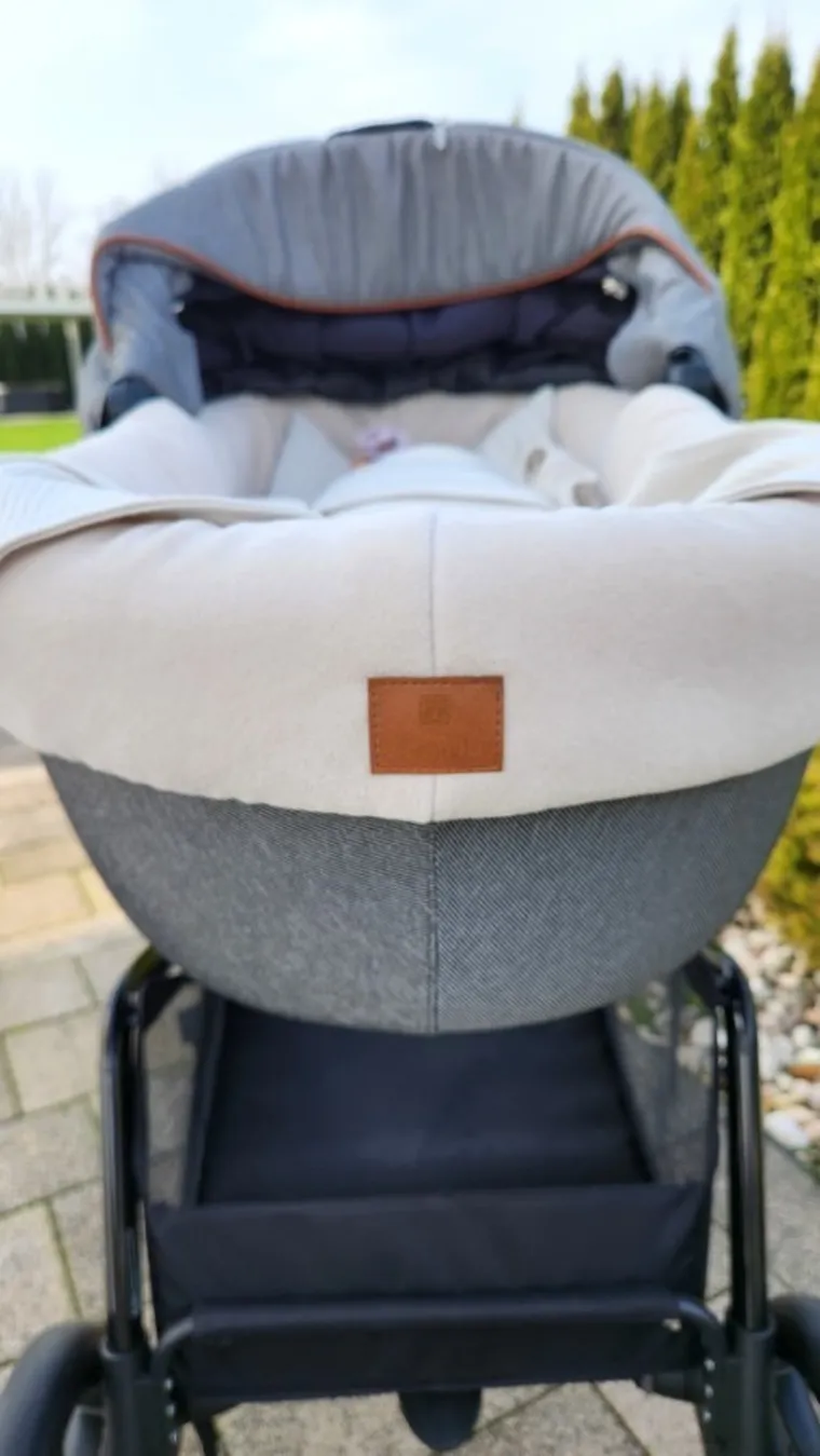 MimiNu, Soft, zestaw do gondoli/kosza Mojżesza, beż, 0-6 m