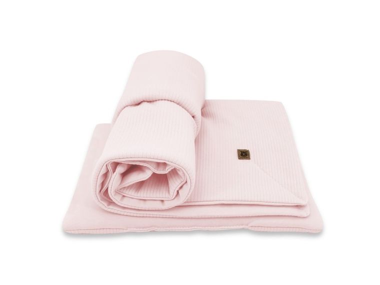 MimiNu, Soft, zestaw: pościel z wypełnieniem, TOG 1.75, pudrowy róż, 60-70 cm