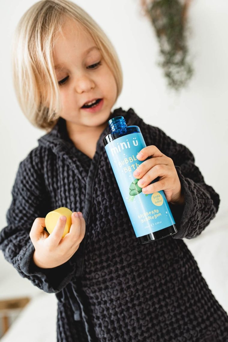 Mini U, naturalny bąbelkowy płyn do kąpieli dla dzieci i niemowląt, guma balonowa