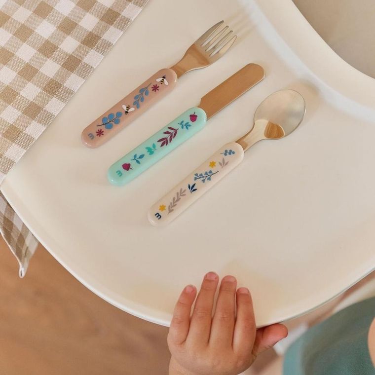 Miniland, Dreamland, zestaw sztućców stalowych, 3 szt.