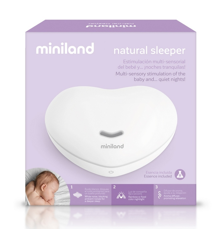 Miniland, nawilżacz, aromatyzator z funkcją lampki i dźwiękami