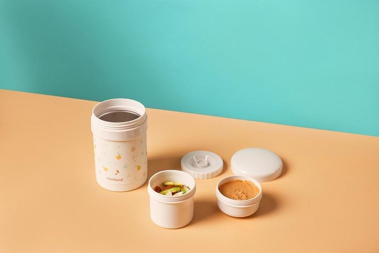 Miniland, Valencia, termos na jedzenie z 2 pojemnikami hermetycznymi, 700 ml