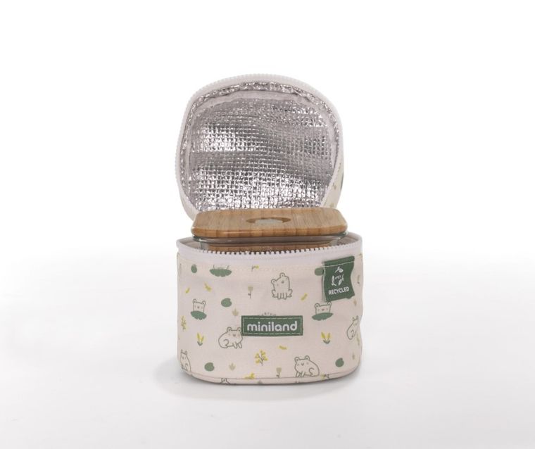 Miniland, Żabka, ECO-friendly, pojemniki szklane 2-210 ml + torba izotermiczna