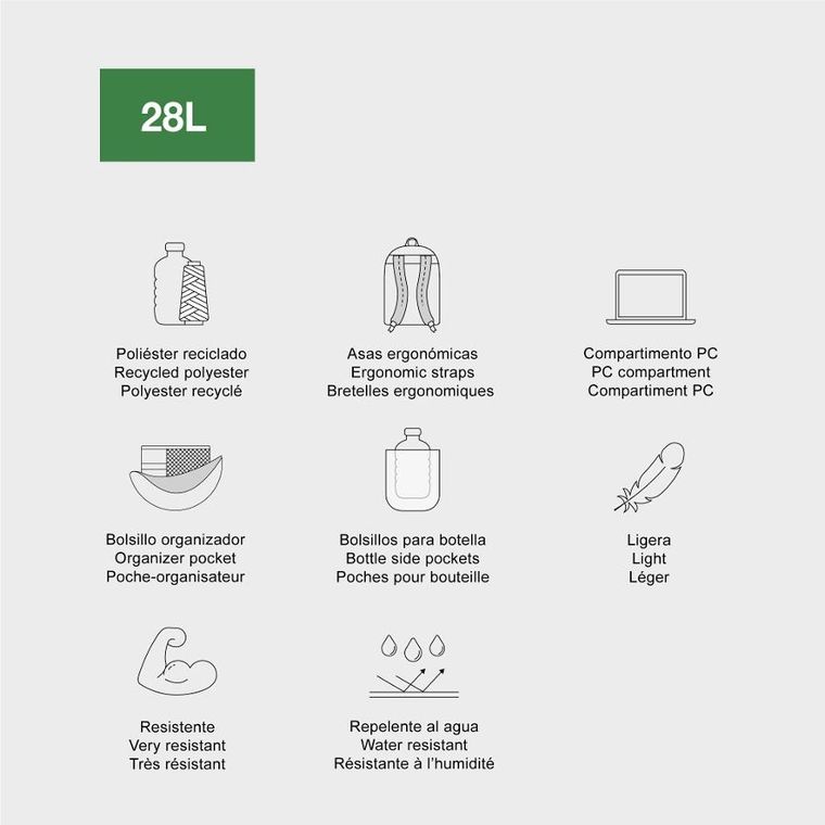 Miquelrius, Amsterdam, Rider, plecak trzykomorowy, green, 28l