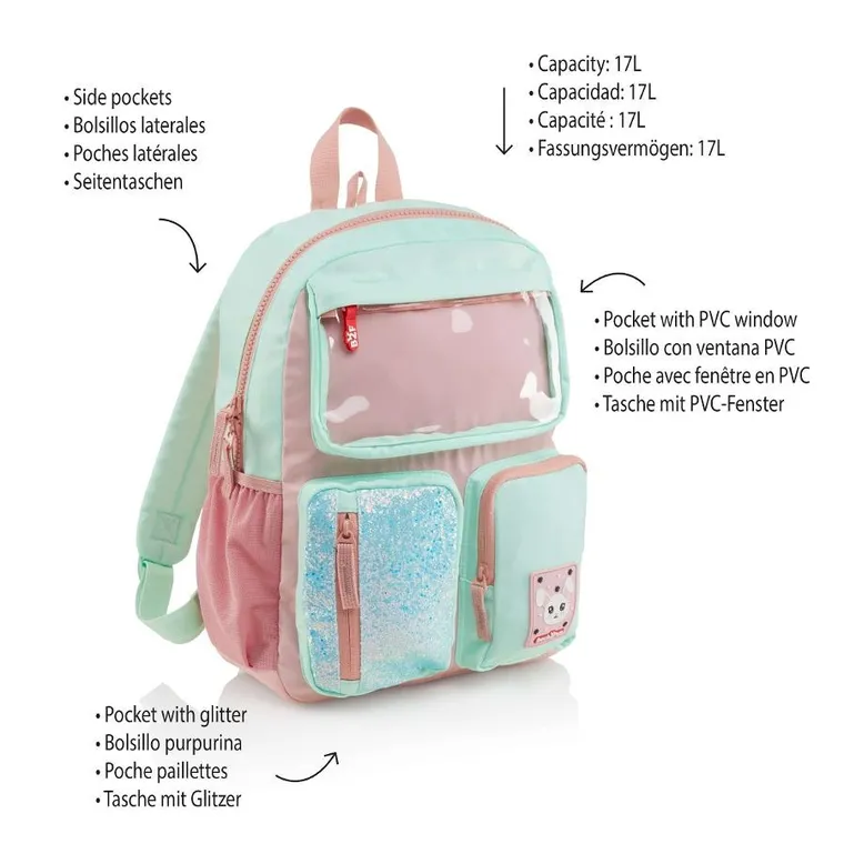 Miquelrius, plecak szkolny, 4-komorowy, turkusowy, 17l