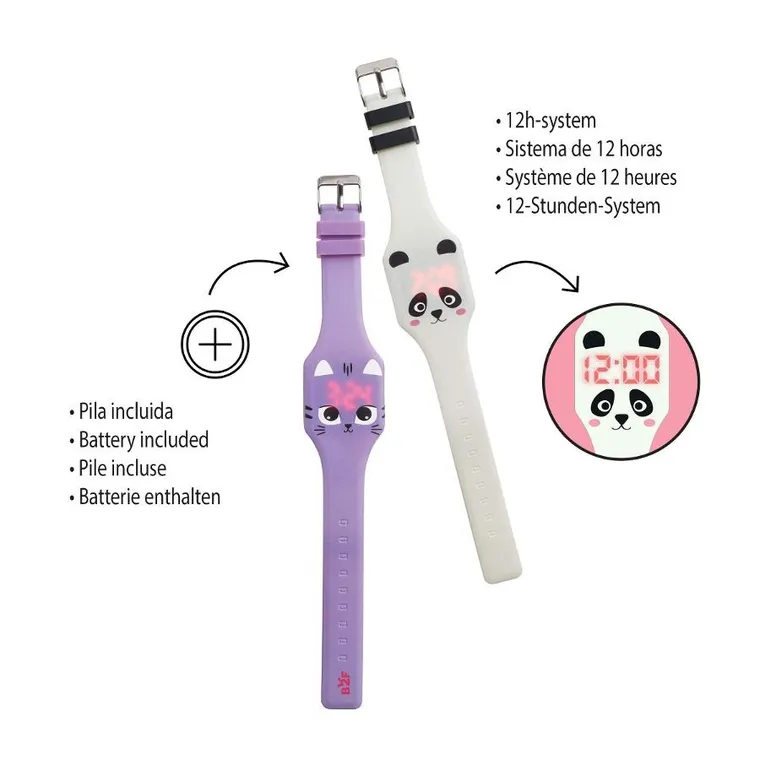 Miquelrius, zegarek cyfrowy, kot