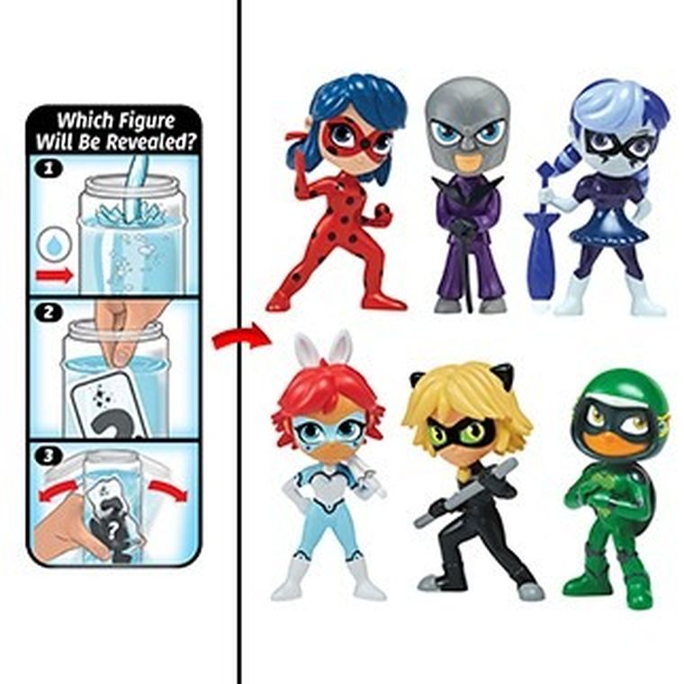 Miraculous: Biedronka i Czarny Kot, Heroez Shake Surprise, zestaw z figurką niespodzianką, 1 szt.