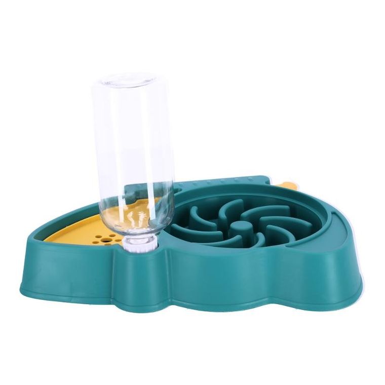 Miska z automatycznym dozownikiem wody dla psa i kota 2w1, zielona