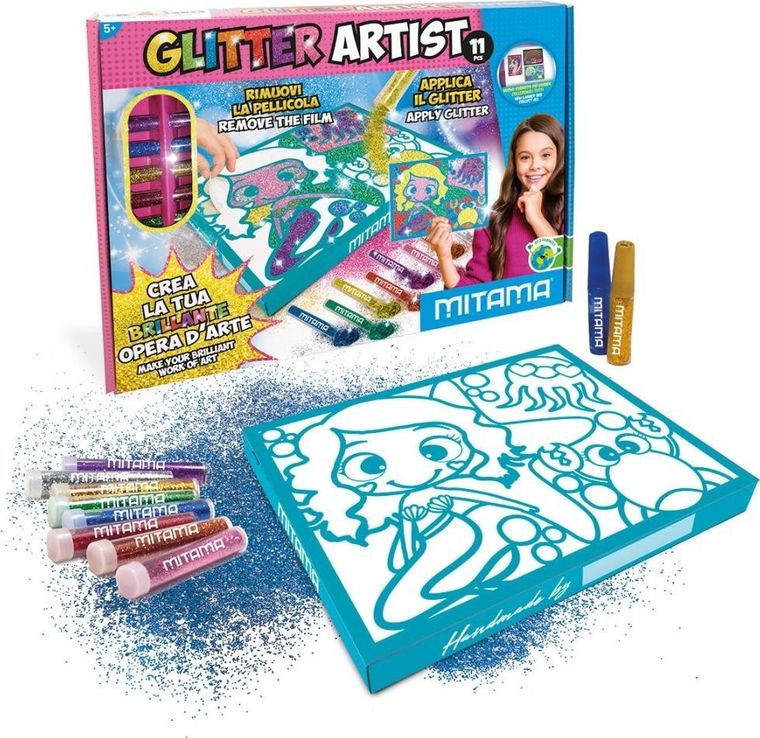 Mitama, Glitter Artist, zestaw kreatywny do malowania brokatem, 1 szt.
