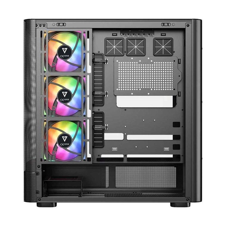 Modecom, Volcano, obudowa komputerowa, AQ400 ARGB MIDI, czarna