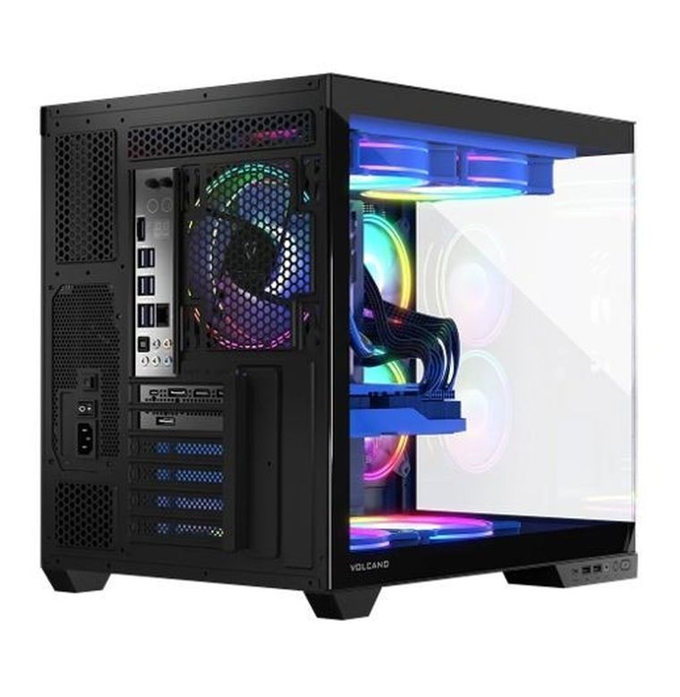Modecom, Volcano Panorama APEX ARGB 3F Midi, obudowa komputerowa, szara