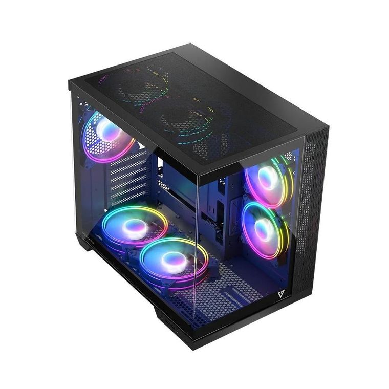 Modecom, Volcano Panorama APEX ARGB 7F Midi, obudowa komputerowa, szara