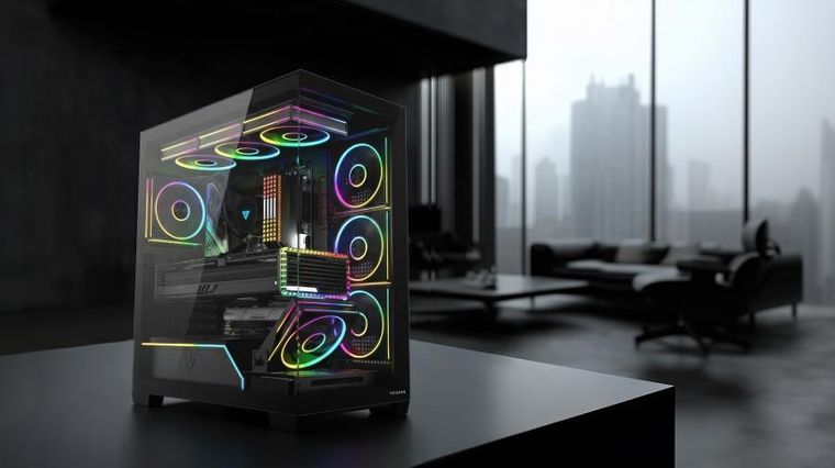 Modecom, Volcano Stellar Plus ARGB Midi 5F, obudowa komputerowa, czarna