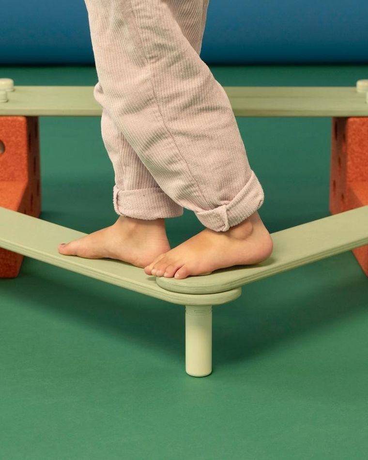 Modu, Balance Track, zestaw z deskami aktywizującymi, Burnt Orange/Dusty Green