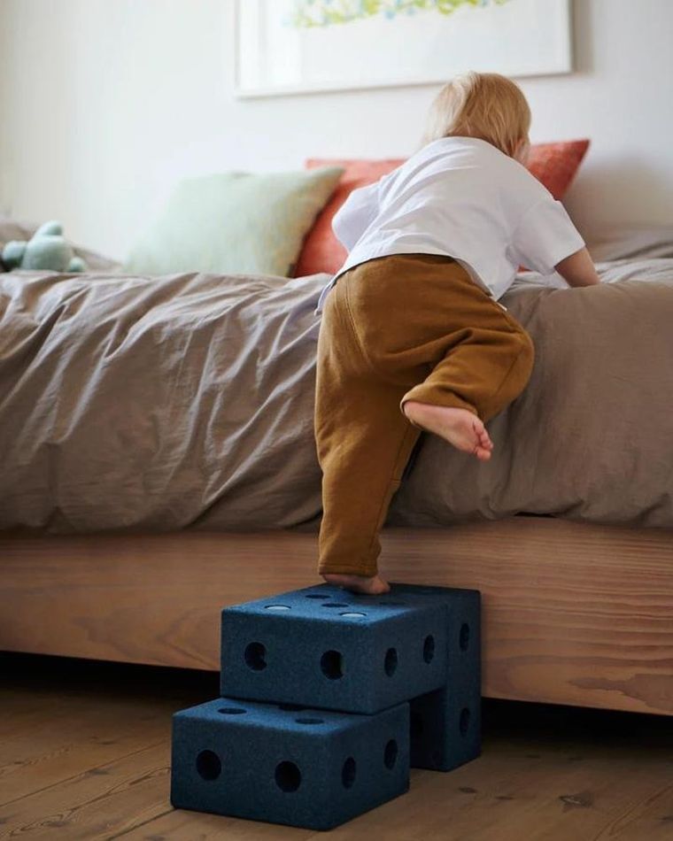 Modu, Pchacz 3w1, zestaw klocków aktywizujących, Deep Blue/Sky Blue