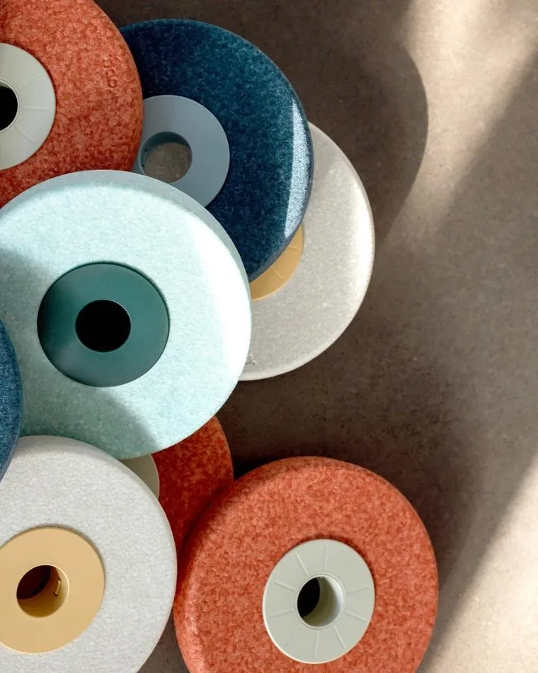 Modu, piankowe koła, zestaw uzupełniający do klocków aktywizujących, niebieskie, 4 szt.