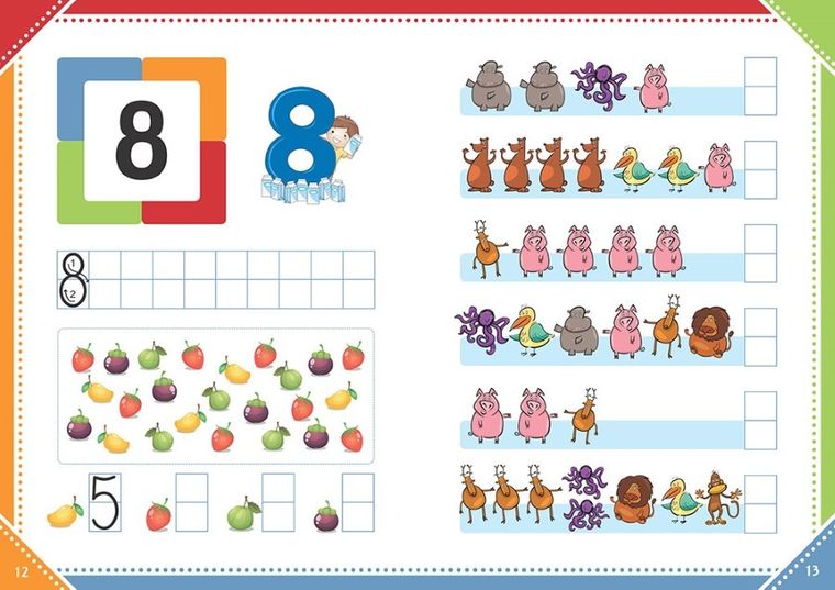 Moje pierwsze cyferki. Kolorowe ilustracje