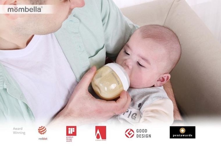 Mombella, Butelka antykolkowa dla noworodka, PPSU, Ivory, 120 ml