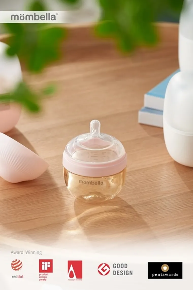 Mombella, butelka antykolkowa dla noworodka, PPSU, roze, 120 ml