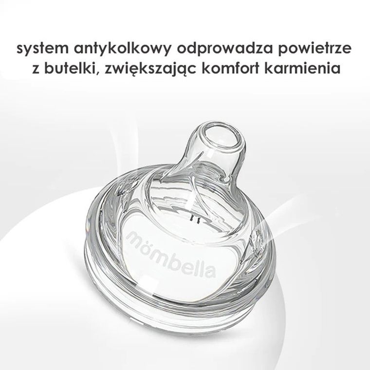 Mombella, Classic, butelka dla niemowlaka, antykolkowa, 9m+, 300 ml
