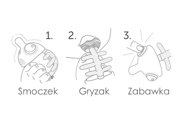 Mombella, gryzak uspokajający 3w1, rybka