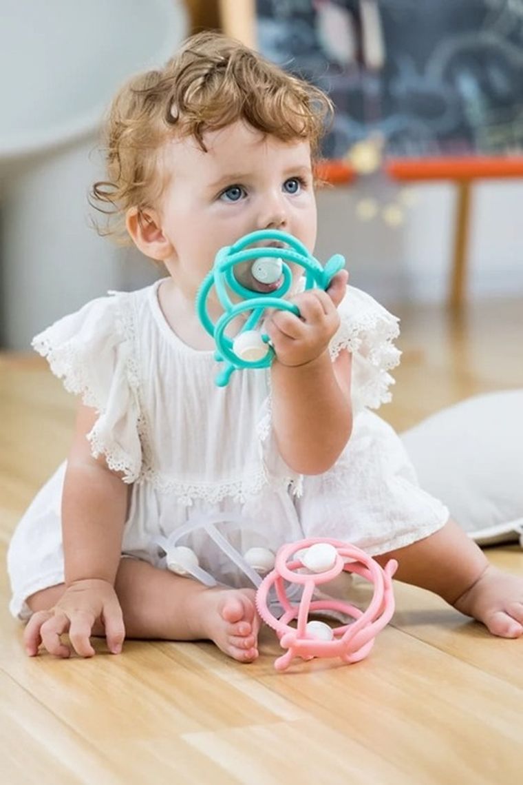 Mombella, Ślimak, gryzak z grzechotką, teal